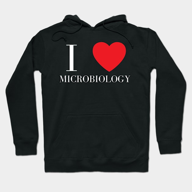 I Love Heart Microbiology Hoodie by BobaPenguin